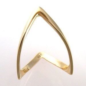 European Wishbone Ring or Magician's Ring in 14K Gold image 4