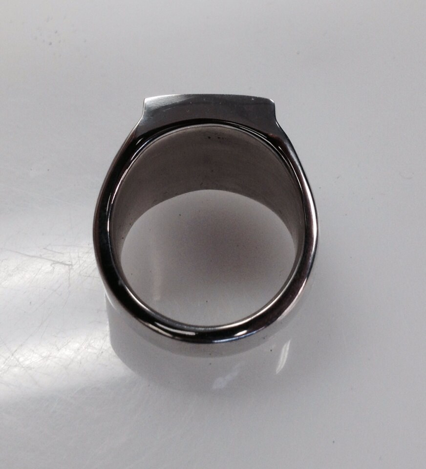 Men's Black Onyx Heavy Sterling Silver Ring - Etsy