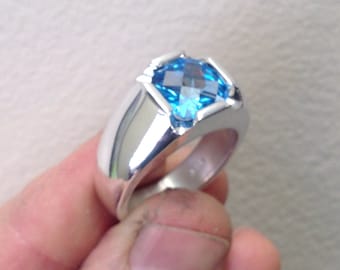 Anello Uomo MJG In Argento Sterling Con Giada Nefrite 16x12 Mm &ndash; Taglia 10 &ndash; 26 Grammi