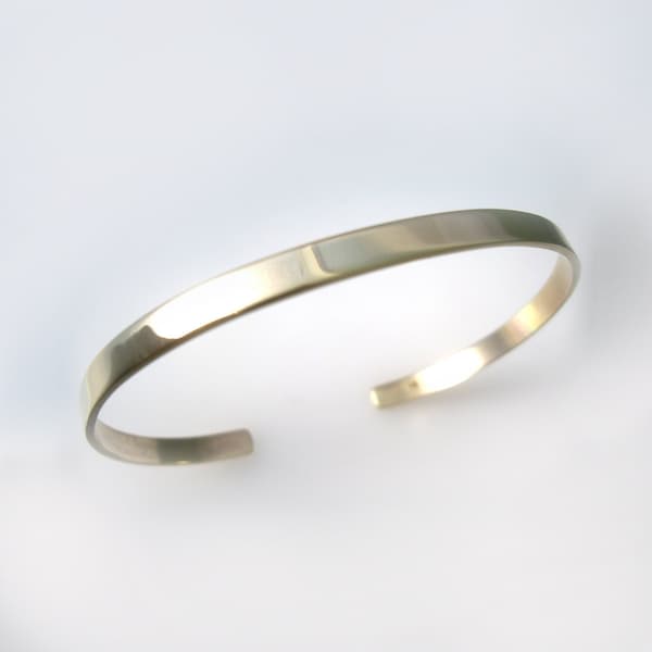 Cuff Bracelet Hand Forged 14k  with Polished Finish
