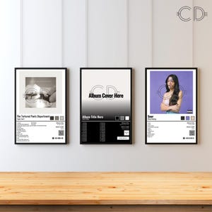 Choose Your Own Album Poster | Custom Album Poster Black, White Digital Poster | Favorite Album Artist Cover | Artist Songs | Gift Ideas