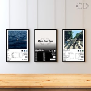 Choose Your Own Album Poster | Custom Album Poster Black, White Digital Poster | Favorite Album Artist Cover | Artist Songs | Gift Ideas