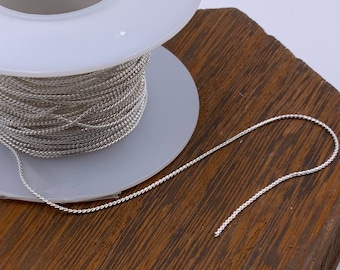 Sterling Silver .65mm Beading Chain - Sold by the Foot