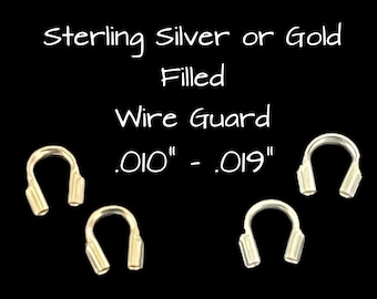 14kt Gold Filled or Sterling Silver Wire Guardian -  Wire Protector (1 Pair)