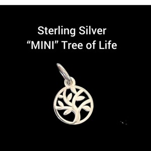 Tree of Life Charm, Sterling Silver Tree of Life, TINY Tree of Life Charm, MINI Tree of Life, Add a Charm,Charm Bracelet, 8mm Tree of Life