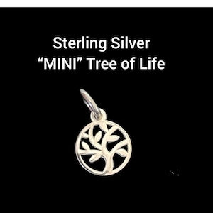 Tree of Life Charm, Sterling Silver Tree of Life, TINY Tree of Life Charm, MINI Tree of Life, Add a Charm,Charm Bracelet, 8mm Tree of Life