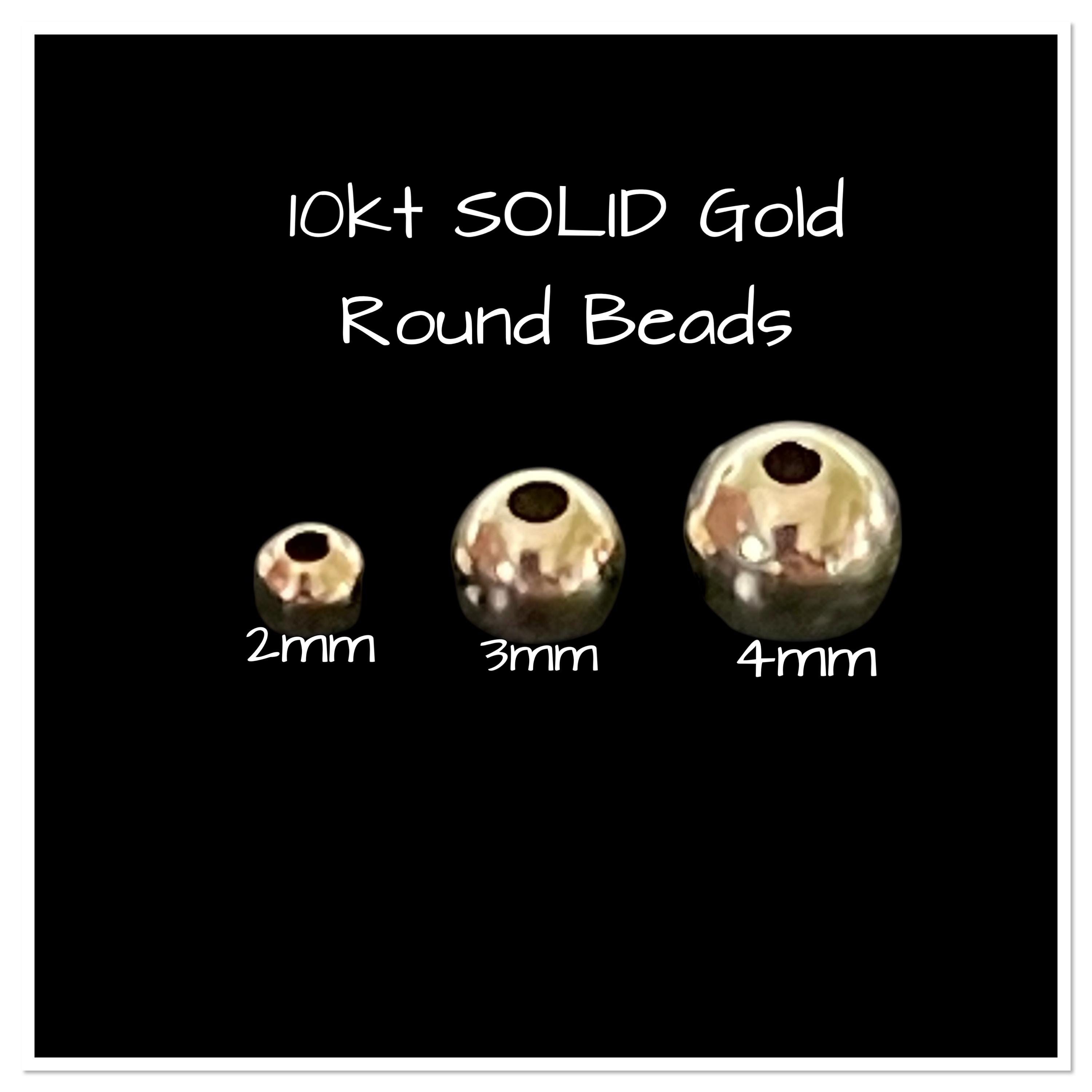 1000 Pcs 2mm Gold Plated Smooth Round Spacer Beads – FPB176C – Nickel & Lead Free