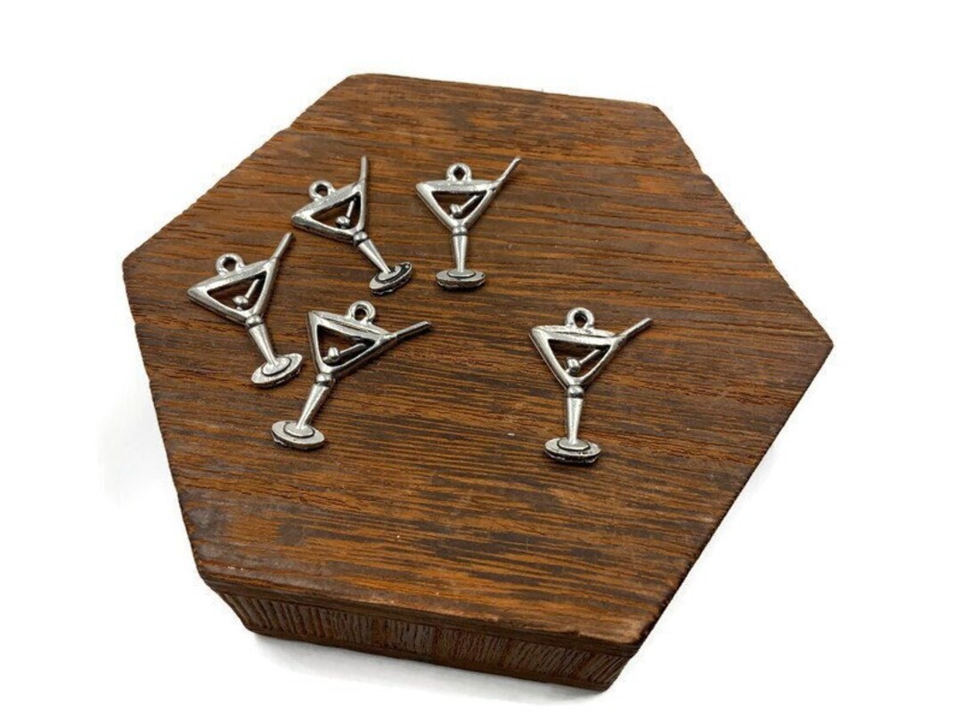 Martini Glass Charms, Martini Charm, Cocktail Charm, Cocktail, Add A