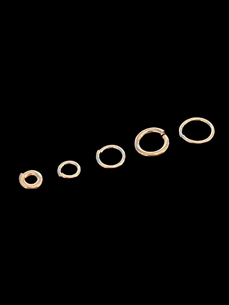 Locking Jump Ring, Gold Filled Locking Jump Ring, 3mm, 4mm, 5mm, 6mm, 8mm, 18 gauge, 22 gauge, Open Jump ring 10 pieces image 3