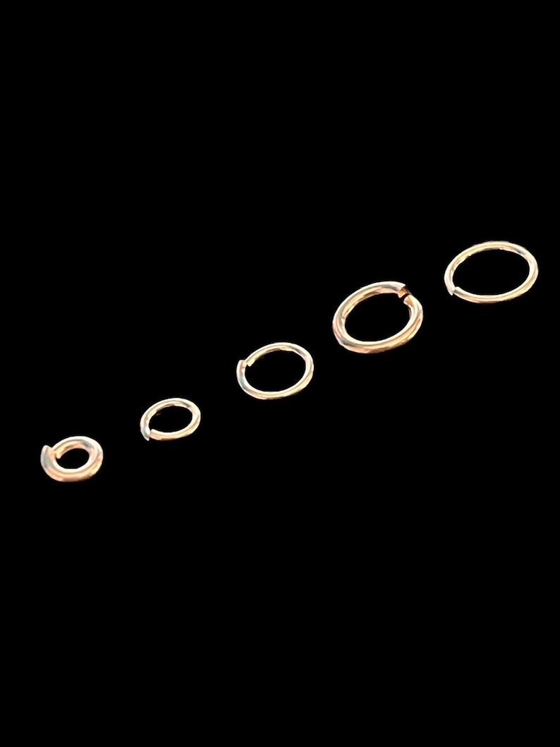 Locking Jump Ring, Gold Filled Locking Jump Ring, 3mm, 4mm, 5mm, 6mm, 8mm, 18 gauge, 22 gauge, Open Jump ring 10 pieces image 2