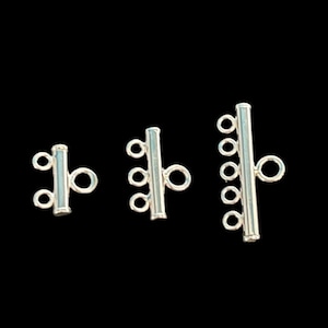 Sterling Silver Multi Strand Ends: Jewelry Clasps (Pair)