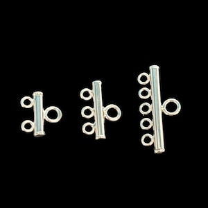 Multi Strand Ends, Sterling Silver Multi Strand Ends,  2 strand end, 3 strand end, 5 strand end, Multi strand ends w/2,3,5 Rings, 1 PAIR