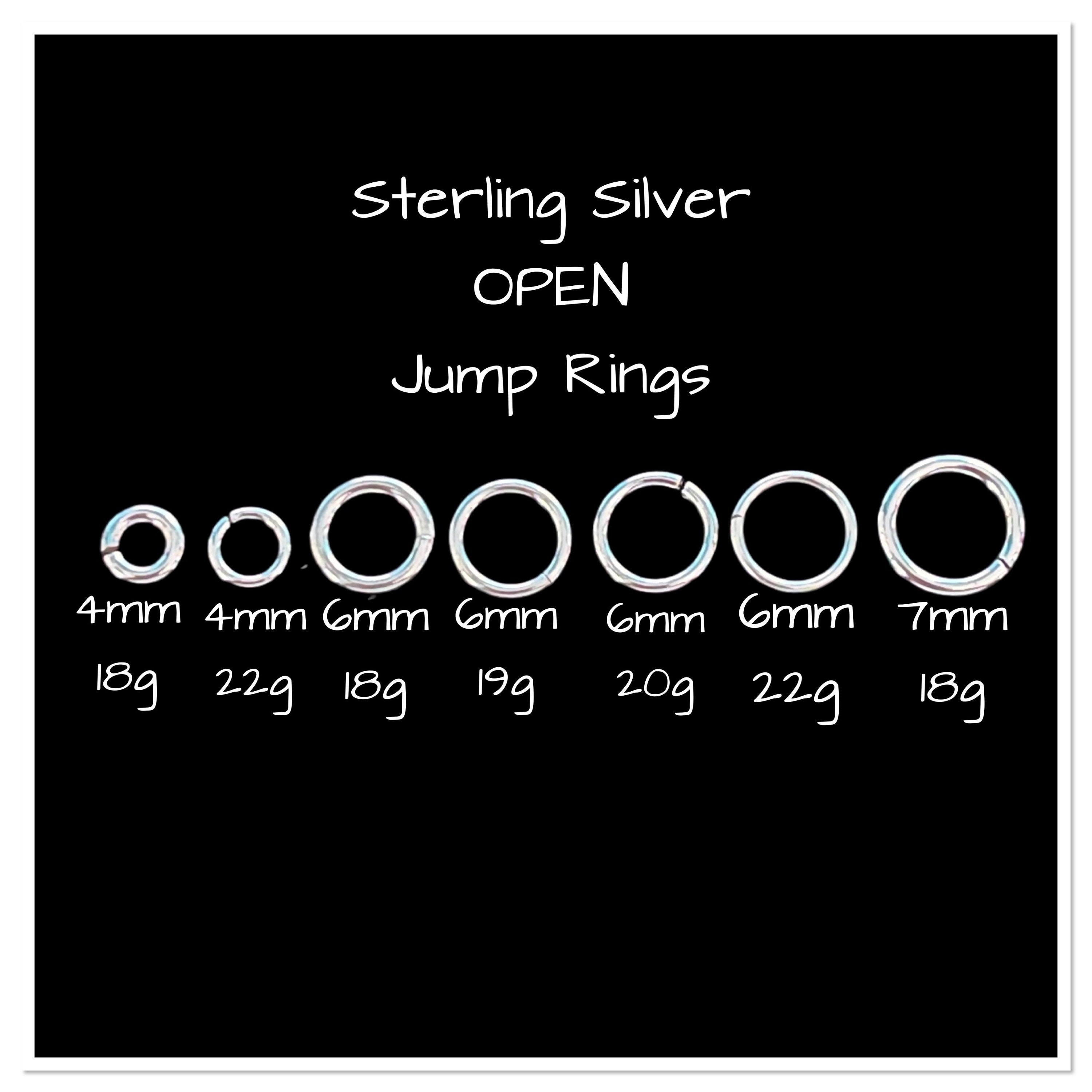 18g 3.5 Mm ID 5.6mm OD Sterling Silver Jump Rings 925 18g3.50 Jumprings 925  18g3.50 Links Circles Ring 