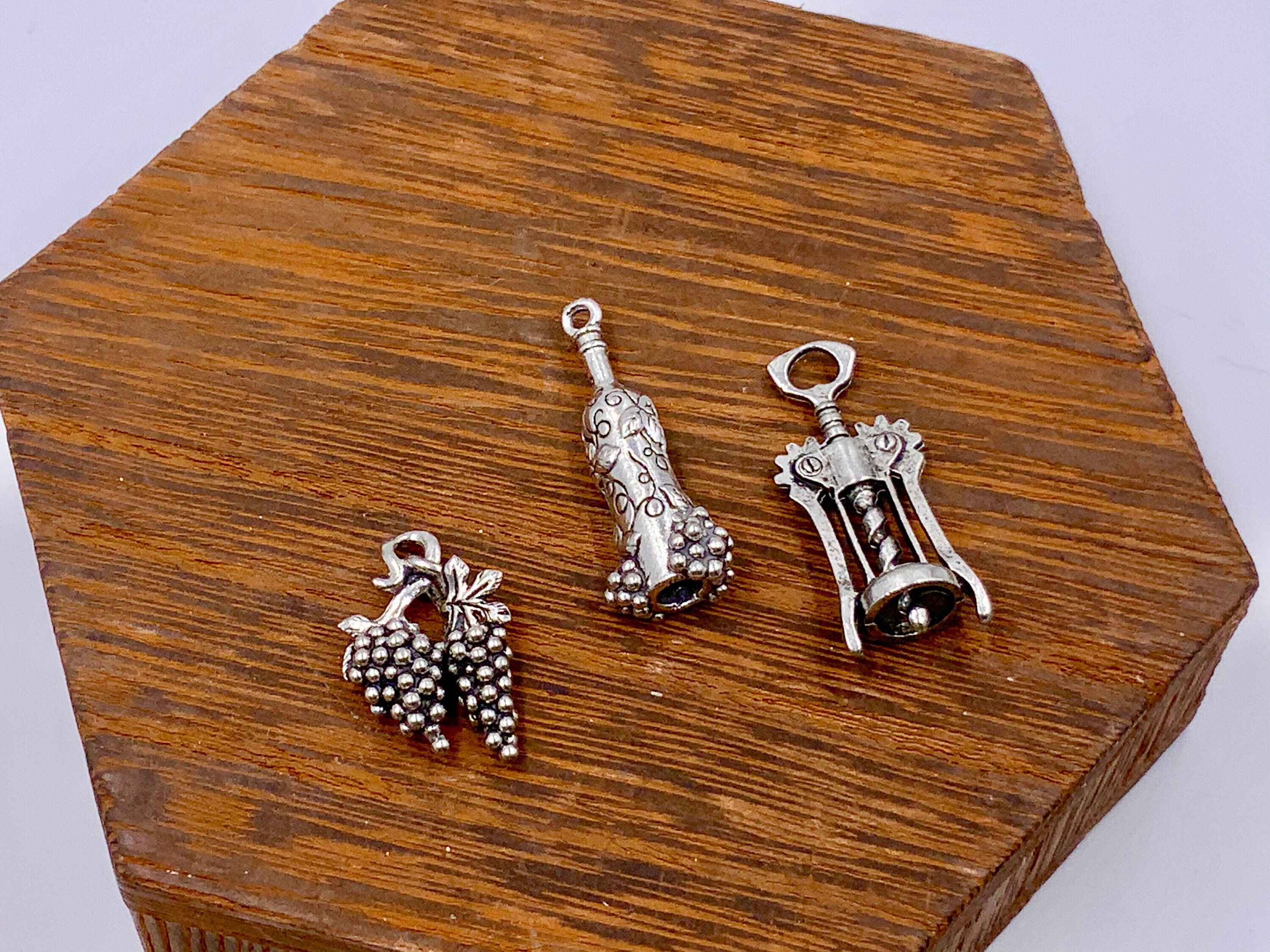 Wein Glas Charms Wein Flasche Charme Traube Charme Etsy