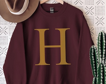 Wizard Christmas Sweatshirt, Ron Sweatshirt, Harry Christmas Jumper, Magical Gift, Custom Initial Wizard Tee, Christmas Gift, Wizard Sweater