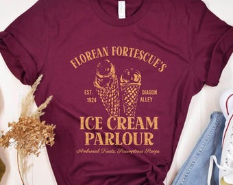Shirt tovenaarsijswinkel, shirt magisch ijs, shirt magische plek, shirt magische plek, topje tovenaarswereld, leesgrage sweater, tovenaarsschool fandom