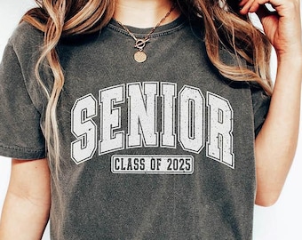 Senior 2027 Shirt, Comfort Color Senior 2026, Custom Senior Tee, Senior Retro, High School Senior, Class of 2025 Shirt, Graduation Gift