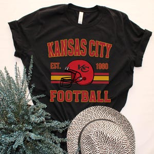 Kansas City voetbalshirt, Kansas City voetbal ronde hals, vintage Kansas City shirt, Chiefs-sweatshirt, Kansas City hoodie, Game Day-T-shirt