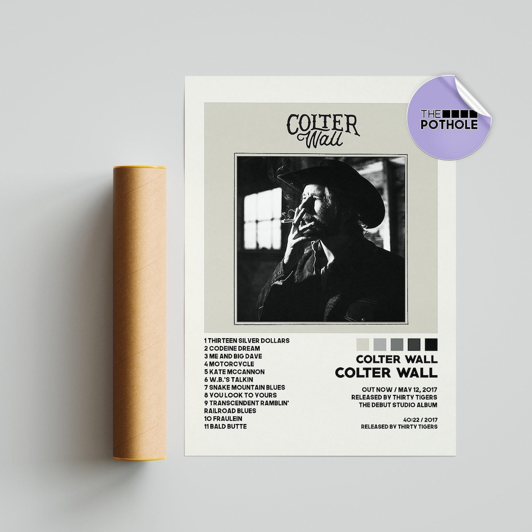 Colter Wall Poster Colter Wall Poster Tracklist Album Cover Poster ...