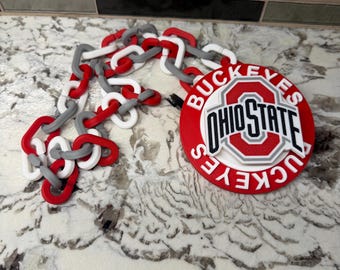 Collana girevole Ohio State Buckeyes / Catena Turnover stampata in 3D