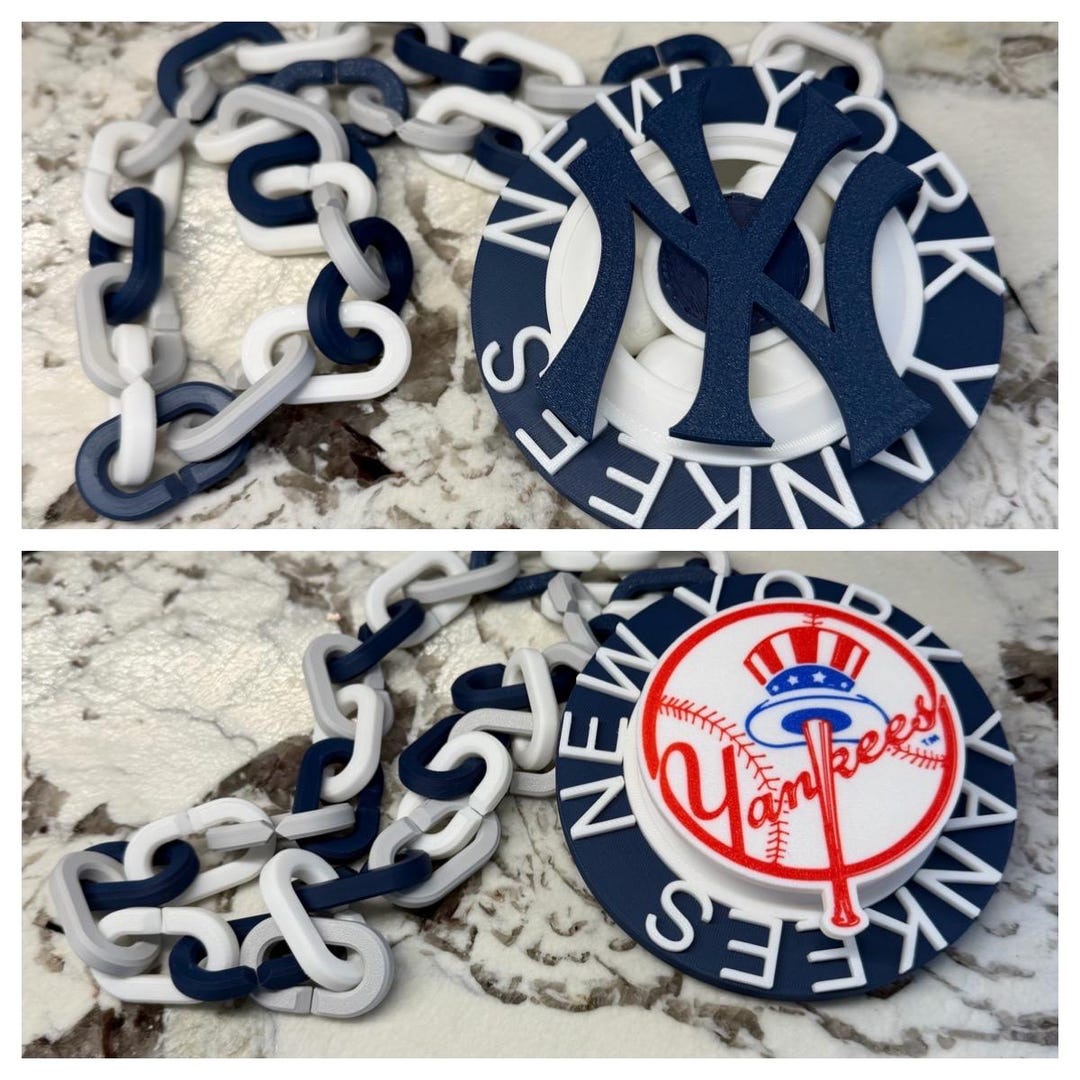 Yankees Chain New York Yankees Spinner Chain | Yankees Fan Gear | Navy & White | 4.75 ...