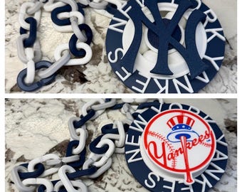 Yankees Spinner Chain Halsband | 3D-printad basebollfanutrustning