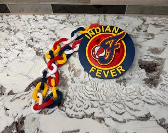 Indiana Fever 3D-printad snurrkedja – Fever-logotypdesign | Caitlin Clark