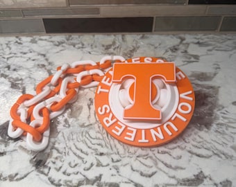 Tennessee Volunteers Spinner Turnover Chain | 3D-tryckt Power T-hänge | Matchdagshalsband