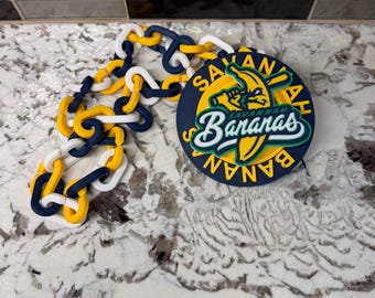 Savannah Bananas Spinner Vändkedja | 3D-tryckt fläkthjulshänge (4,75)