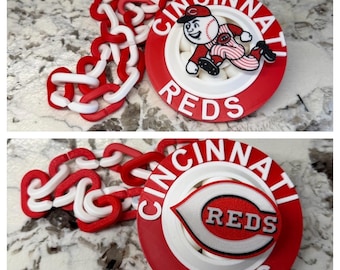 Cincinnati Reds spinnerkedja | 3D-tryckt basebollfanhalsband