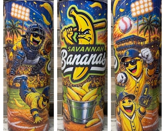 Savannah Bananas 20oz Tumbler Stainless Steel Mug Gift