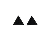Matte Black Triangle Studs