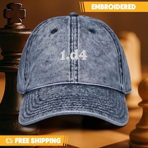 Queen's Pawn Chess Dad Hat: Embroidered Distressed Cotton Cap