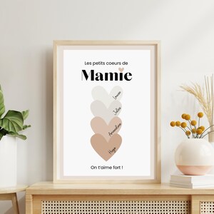Spersonalizowany plakat „Babcia” – prezent na Dzień Babci | Możliwość personalizacji imion | Format pionowy A4 i A3 | Wersja PDF do druku