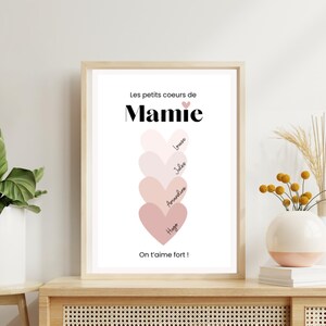 Spersonalizowany plakat „Babcia” – prezent na Dzień Babci | Możliwość personalizacji imion | Format pionowy A4 i A3 | Wersja PDF do druku