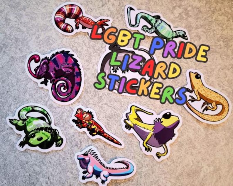 LGBT Pride Lizard Stickers