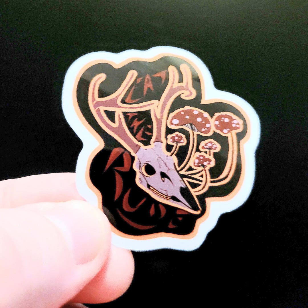 Skull Rude Hannibal Eat the Rude Sticker, Deer Skull Creepy Cute, Mushroom Chic - Etsy