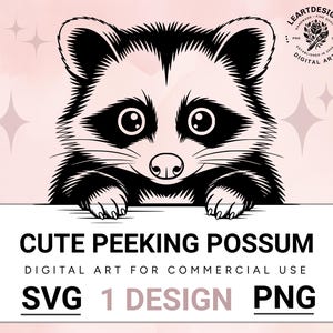 Camisa de gambá - Download digital de designs de animais, designs de sublimação e SVG para Cricut, presente de bebê, aniversário, presente de aniversário, arquivos cortados a laser
