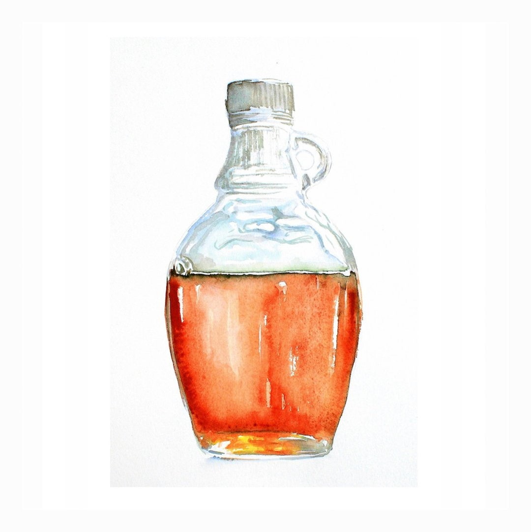 Maple Syrup Painting, Print From Original Watercolor Painting, MAINE