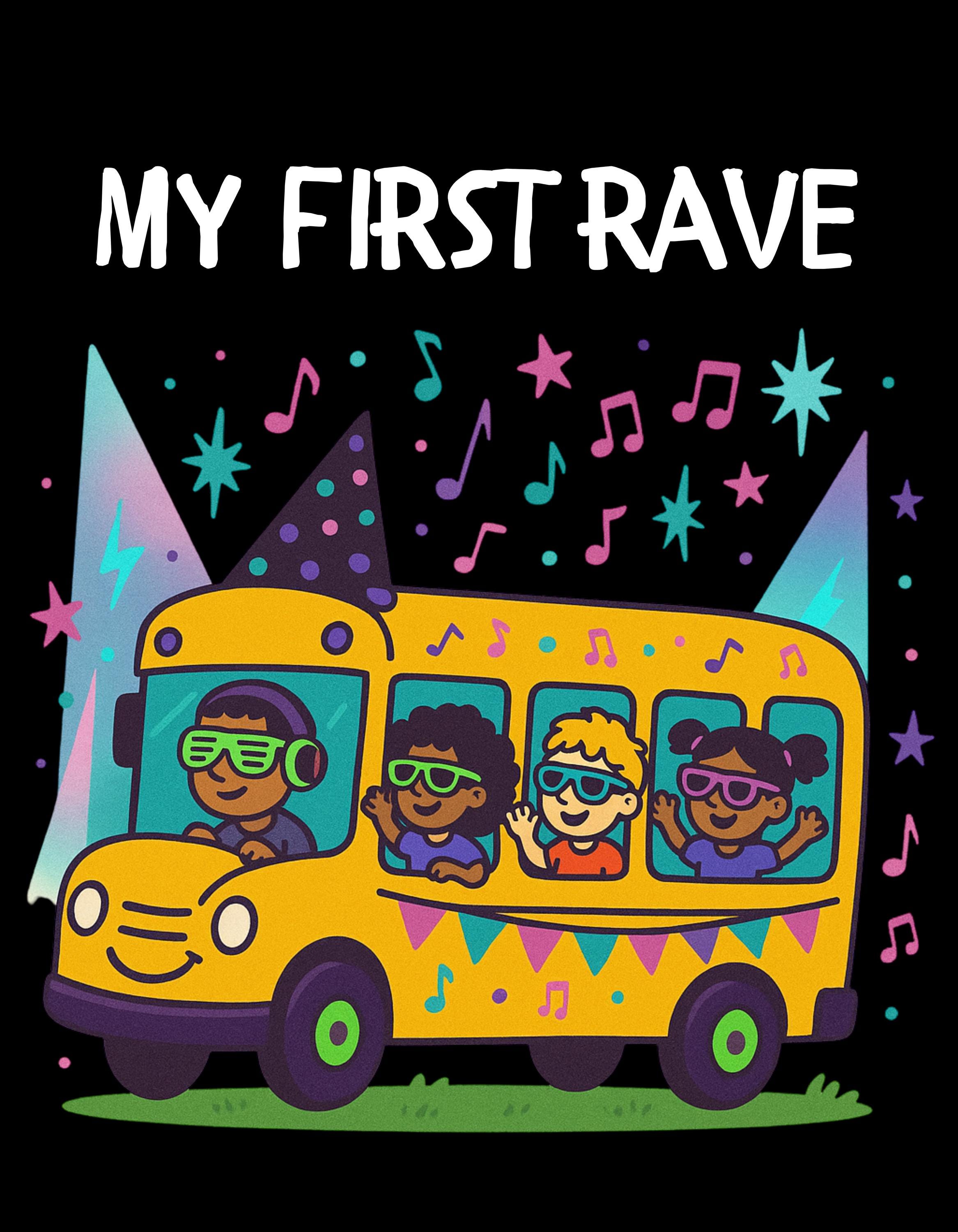 Rode Bus Rave My First Rave Wheels on the Bus Digital Image - Etsy