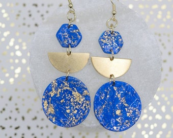 Handcrafted earrings Savannah Dangles Resin earrings Handmade Earrings marble earrings Unique earrings Polymer clay earrings earrings