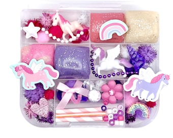 Unicorn Playdough Box.