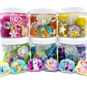My Little Pony Inspired 4oz or 8oz Playdough Jars, Play Dough Kit, Kids Party Favors, Sensory Kit, Birthday Gifts