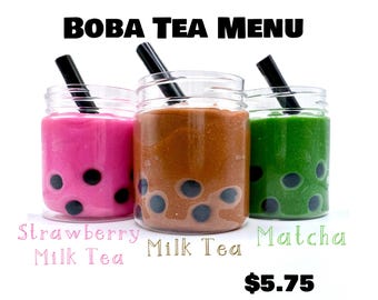 Boba Tea Playdough 4oz Jars