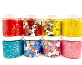 Paw Patrol Inspired 4oz or 8oz Playdough Jars