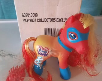 G3 My Little Pony Superhero Comic Con Exclusive COMPLETE Box Brush Rare HTF