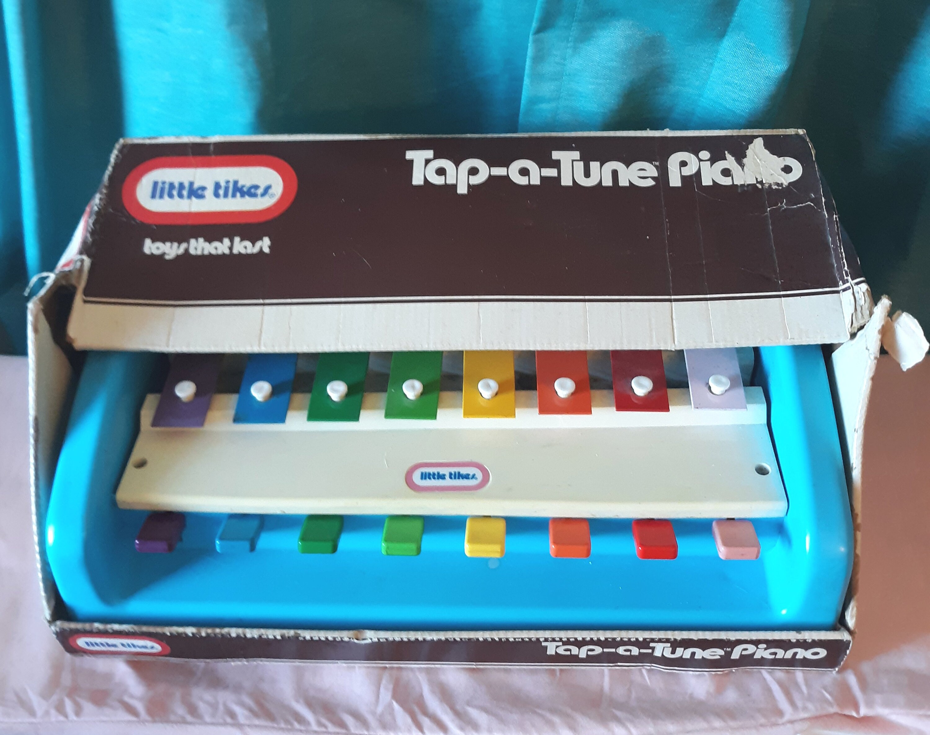 Vintage Little Tikes Tap A Tune Piano With Box Package Made in USA Etsy