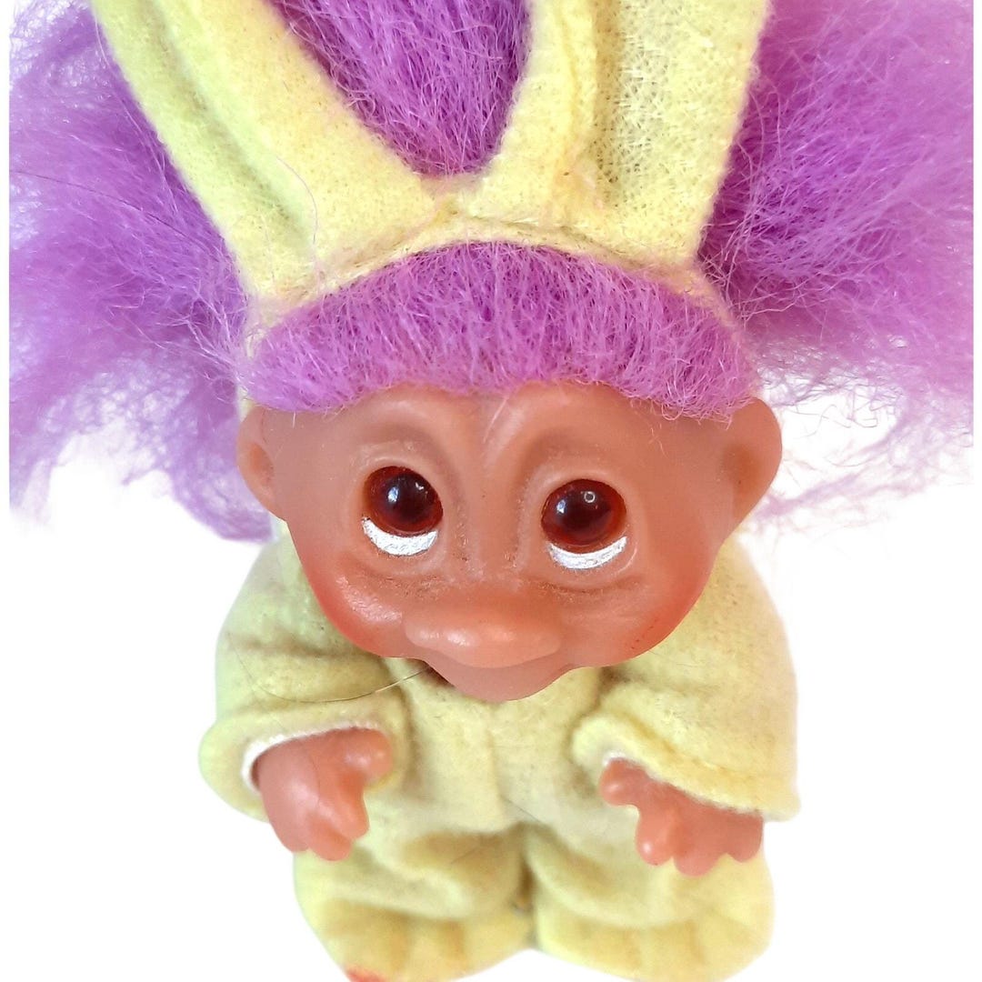 That Dam Rabbit Vintage Dam Norfin Troll Doll Bunny 2.5