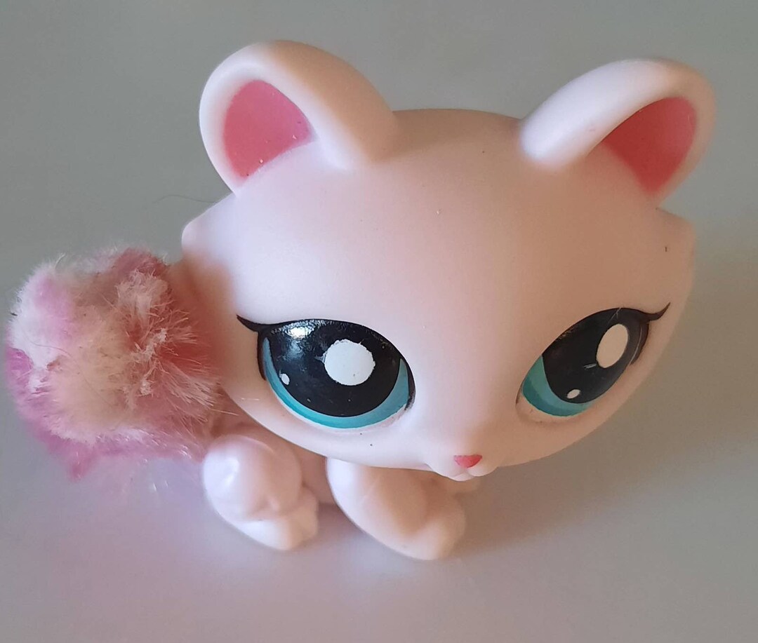 Authentic Littlest Pet Shop Kitten 2619 Cat Pink Fluffy Tail Etsy