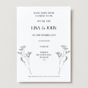 Bearbeitbare Hochzeitseinladungsvorlage | Canva Einladung, Antwortkarte & Detailkarte | Druckbar